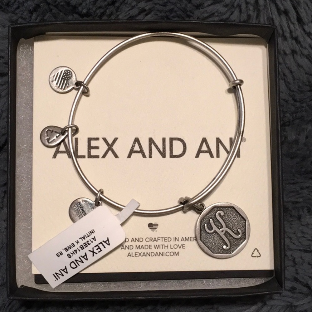 NIB Alex and Ani K bracelet